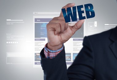 İşadamı ve word Web