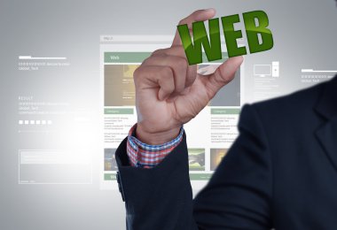 İşadamı ve word Web