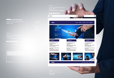 İşadamı ve web sayfası