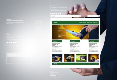 İşadamı ve web sayfası