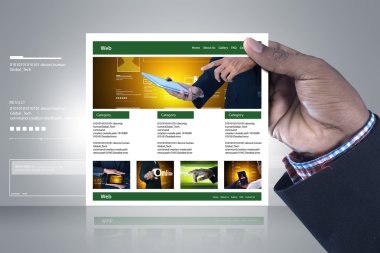 İşadamı ve web sayfası