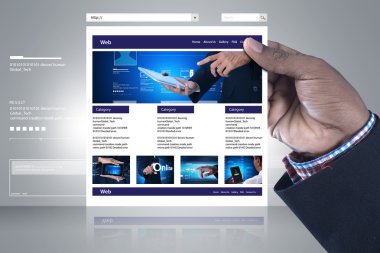 İşadamı ve web sayfası