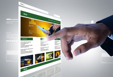 İşadamı ve web sayfası