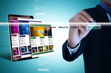 İşadamı ve web sayfaları
