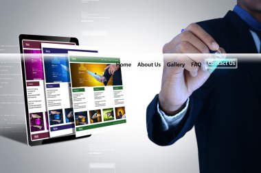 İşadamı ve web sayfaları