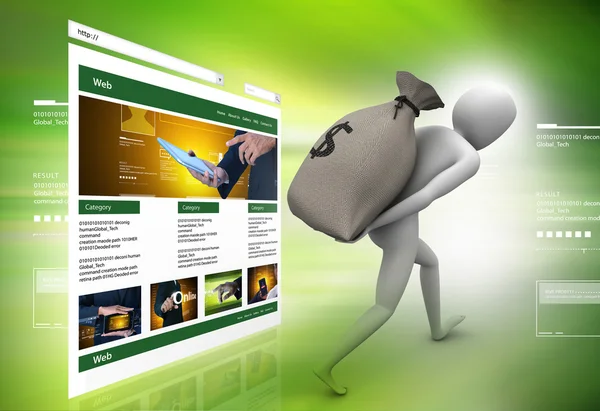 Para çantalı iş adamı