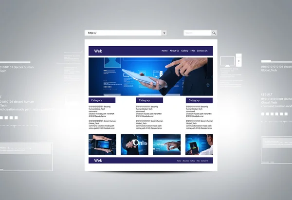 Página web de negocios — Foto de Stock