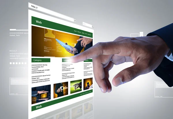 İşadamı ve web sayfası