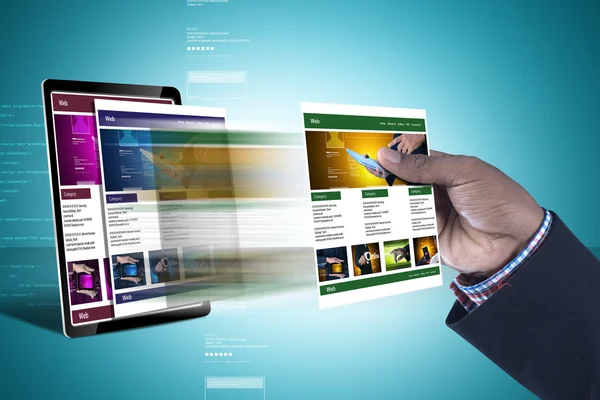 İşadamı ve web sayfaları