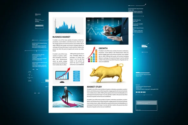 Business, finance-brochure — Stockfoto