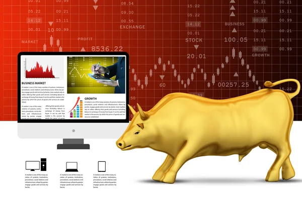 Üzleti arany bull — Stock Fotó