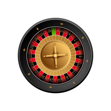 Kartları, cips, craps ve rulet Casino arka plan. Vektör çizim