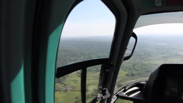 Blick Aus Dem Hubschrauber Sommernachmittag Baikal — Stockvideo