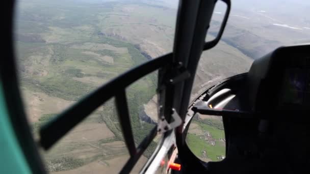 Blick Aus Dem Hubschrauber Sommernachmittag Baikal — Stockvideo