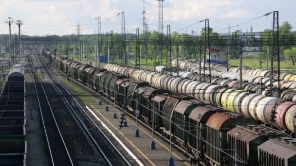 Estación de tren de petróleo — Vídeo de stock