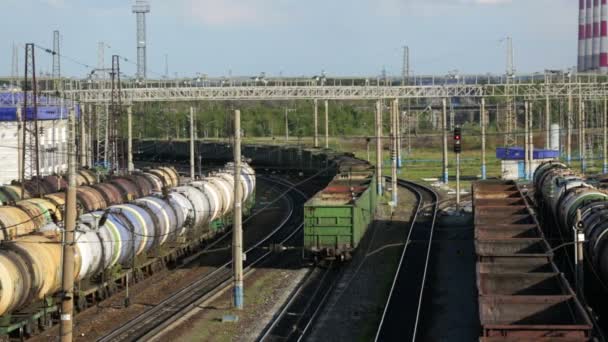 Stazione ferroviaria petrolifera — Video Stock