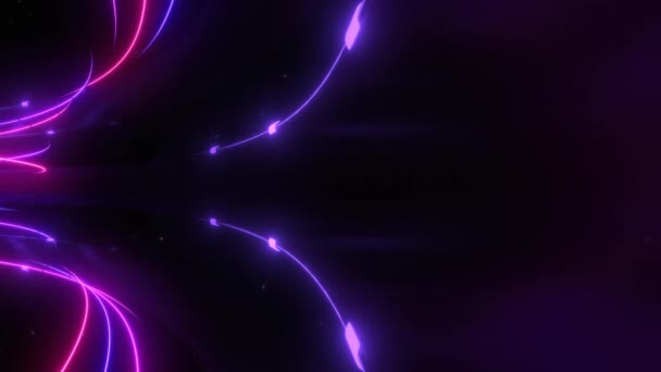 Eğri Yüzey Parlayan Bilimkurgu Ultraviyole Işınları Yansıtıyor - 4K Kusursuz Döngüsüz Döngü Arkaplan Canlandırması — Stok video