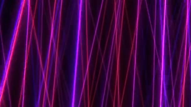 Fly Through Retro Futuristic Synthwave Neon Glow Light Laser Beams - 4K Seamless Loop Motion Background Animation — Stock Video