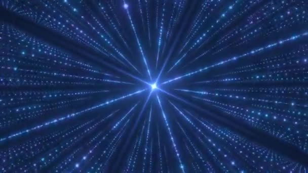 ( 영어 ) Futuristic Digital Matrix Grid of Technology ( 영어 ) Big Data Glow Particles - 4K Seamless Loop Motion Background Animation — 비디오