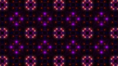 Parlak Soyut Neon Kaleydoskop Dönen Fraktal Şekil Desenleri - 4K Kusursuz Döngüsüz Döngü Hareketi Arkaplan Canlandırması