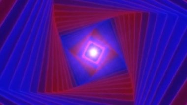 Çarpık Flüoresan Ultraviyole Blacklight Parlayan Neon Tüneli - 4K Kusursuz Döngü Hareketi Arkaplan Canlandırması