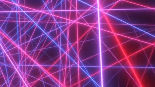 Bilim-Kurgu Geleceği Lazer Işınlama Tüpleri Yanıp sönen Mavi Işık - 4K Kusursuz VJ Döngüsü Animasyon Arkaplanı — Stok video