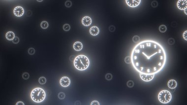 Hızla Uçan Saatler Süresi Sona Eriyor Konsept 3D Hazırlama - Soyut Arkaplan Dokusu