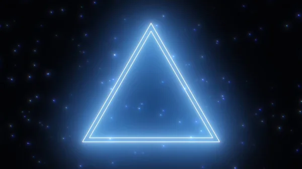 Semplice sfarfallio Neon Laser elettrico triangolo forma incandescente sovrapposizione - Astratto sfondo Texture — Foto Stock