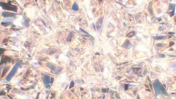 Gemma trasparente Crystal Clear Structure Shines Abstract Sparkle Light - Texture di sfondo astratto — Foto Stock