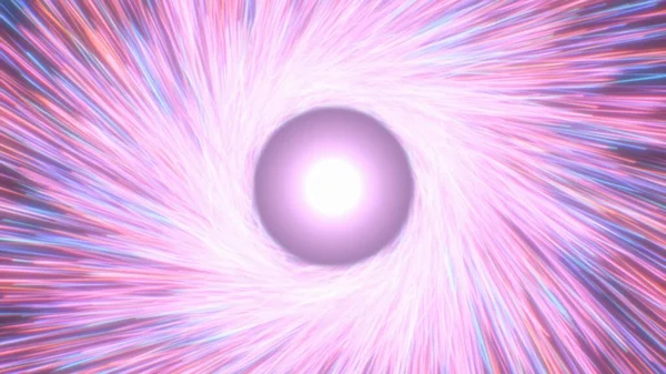 粉红发光霓虹灯螺旋形外圆的松驰涡旋-背景结构摘要 — 图库照片