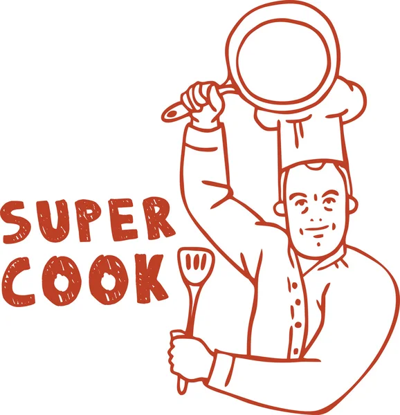 Logotipo Super Cook — Archivo Imágenes Vectoriales