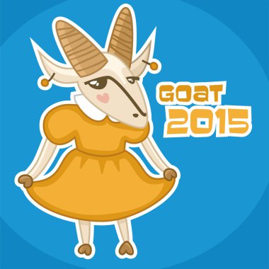 Sarı giysili bir keçi