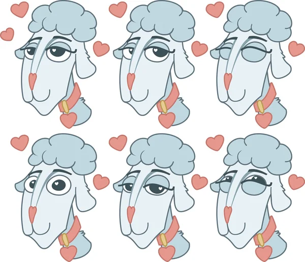 Enamored sheep set — Stock Vector