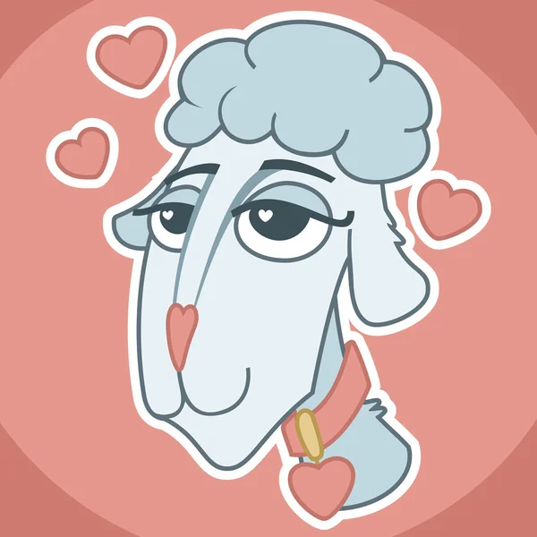 In love sheep — Stock Vector