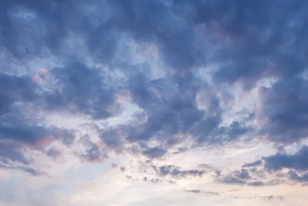 Dramático Nublado Céu Azul Hora Abstrato Fundo — Fotografia de Stock