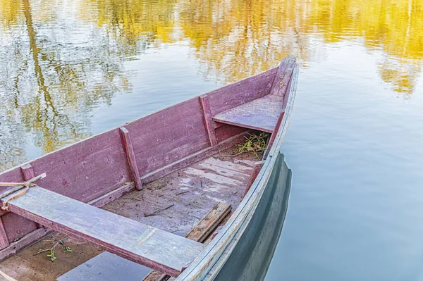 Barca Vuota Lago Parco — Foto Stock