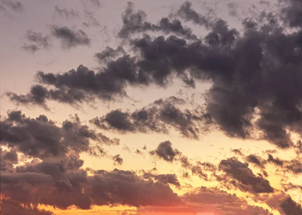 Fundo Abstrato Céu Nublado Pôr Sol Hora Dourada — Fotografia de Stock