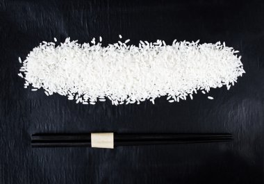 Pirinç çubuk için arka plan ile