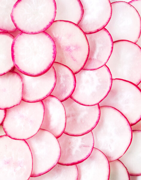 Fresh radishes background