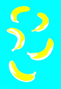 Muz ile renkli arka plan