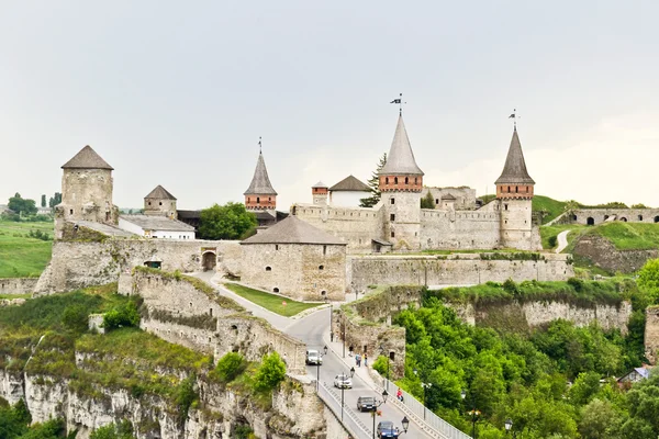 Panorama van Kamianets-Mohelerpodolsc-kasteel — Stockfoto