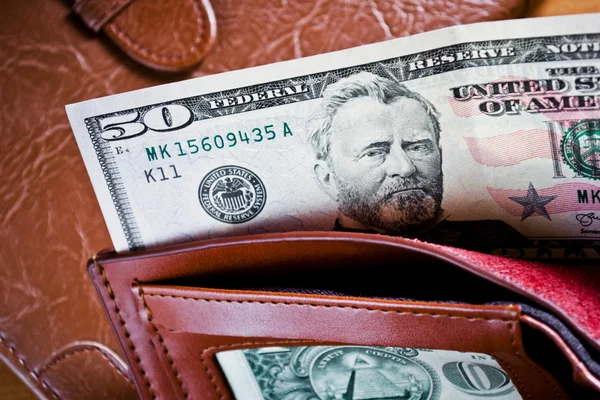 Dollars in a wallet — Stock Photo, Image