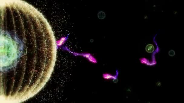 Buňky a viry — Stock video