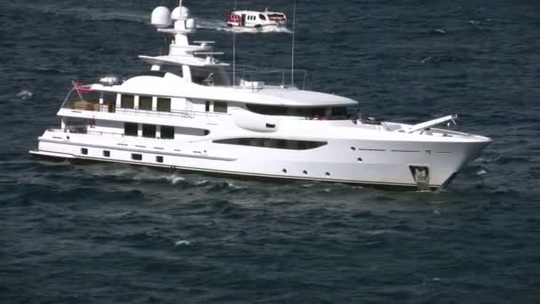 Yacht di lusso vela — Video Stock