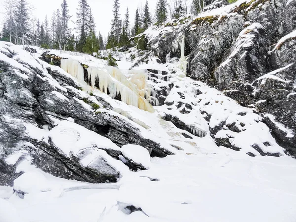 Cascada Congelada Más Hermosa Rjukandefossen Paisaje Invierno Hemsedal Noruega — Foto de Stock