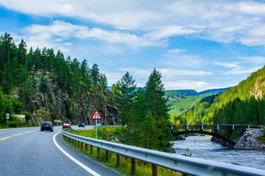 Yazın Norveç 'ten geçerken, dağların ve fiyordun manzarasıyla..