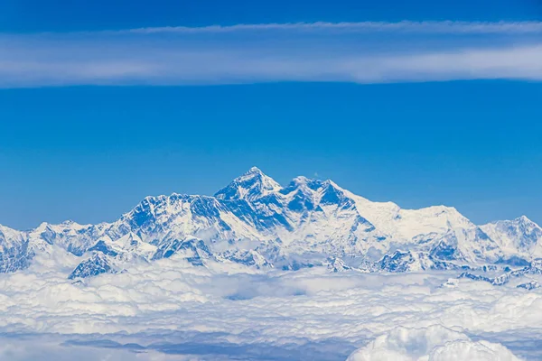 Mount Everest Himalajach 8848 Wysokości Najwyższa Góra Ziemi Siedem Szczytów — Zdjęcie stockowe