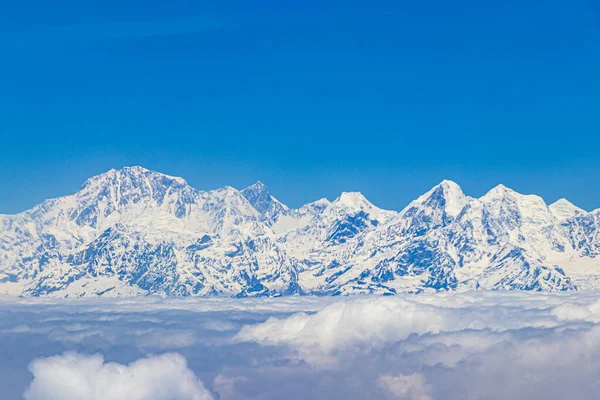 喜马拉雅山的珠穆朗玛峰 8848米高世界上最高的山七次首脑会议 — 图库照片