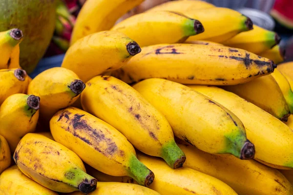 Reife Leckere Bananen Früchte Thailändisches Essen Auf Koh Samui Surat — Stockfoto