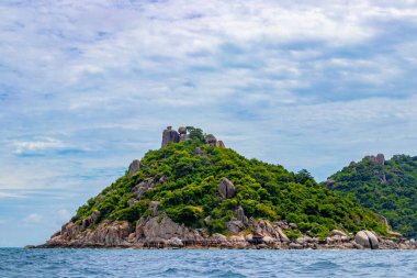 En güzel plajlar. Koh Nang Yuan Plajı Tayland 'da Koh Tao Koh yakınlarında Surat Thani.